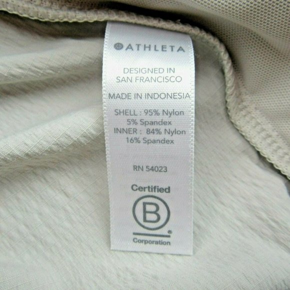 Athleta Trekkie Crest 2 in 1 Shortie Womens Size 12 Shorts Birch Grey NEW - Picture 9 of 9
